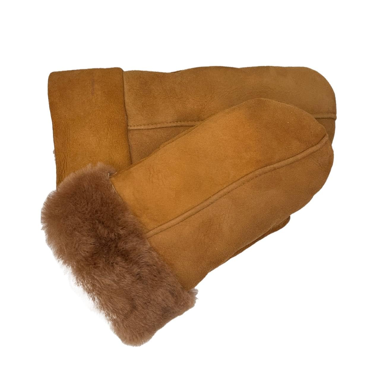 Lukkizara Men's and Women's Premium Shearling Sheepskin Leather Fur Mittens