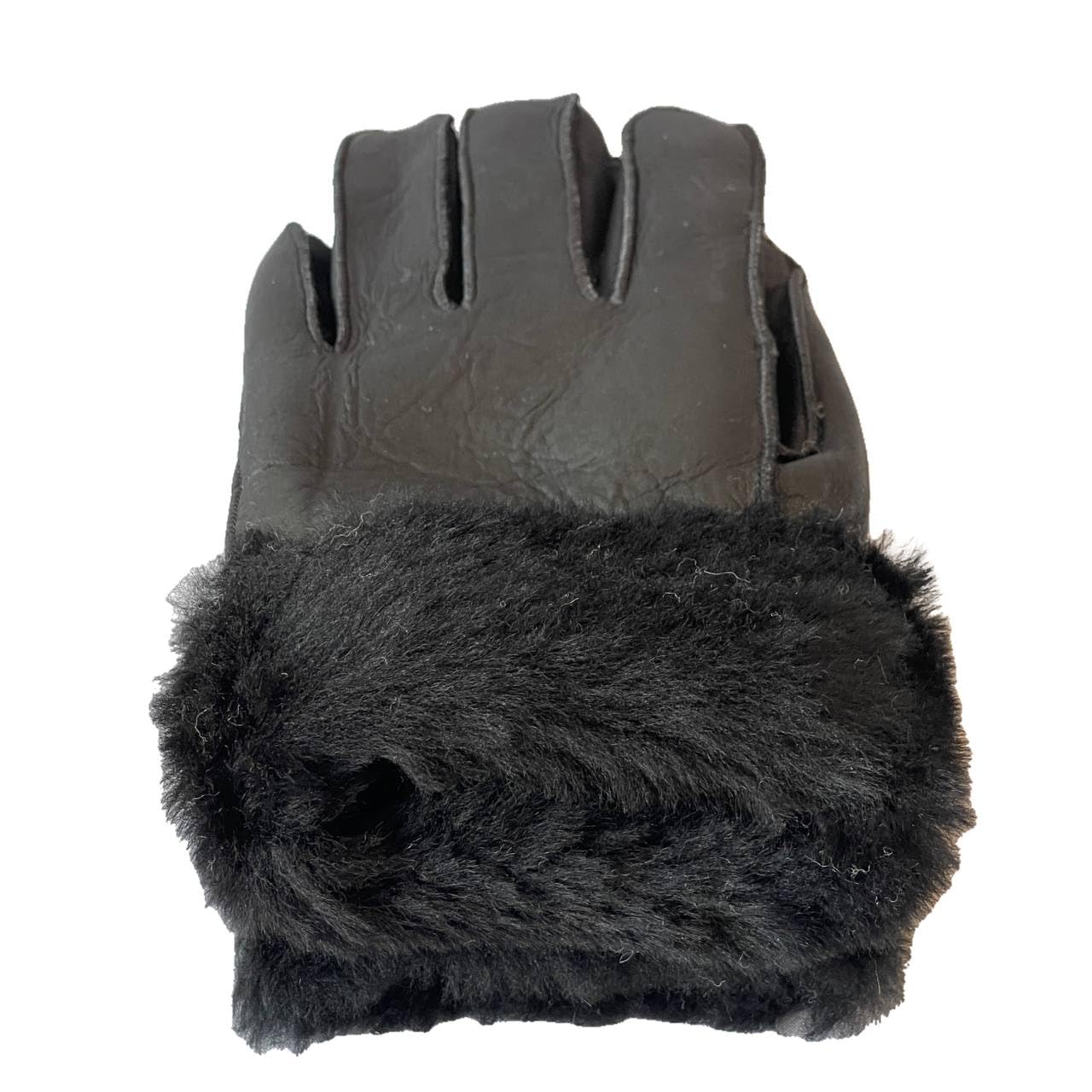 Gloves Leather Shearling Sheepskin Fur Winter Warm Gloves S-2XL