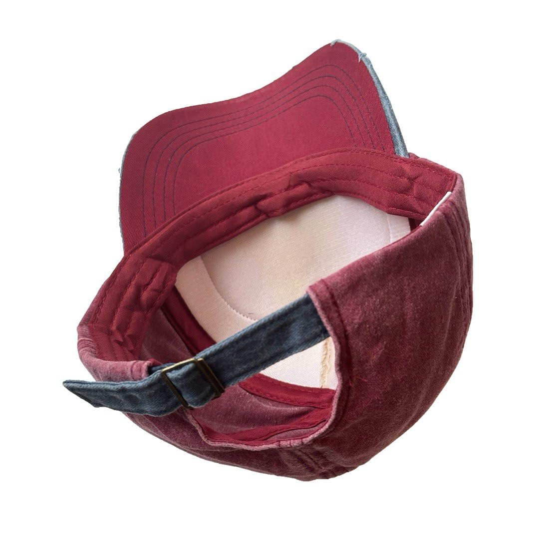 Motorcycle Racing Hat, Retro Vintage Style, Adjustable Strap Distressed Cotton Baseball Cap Trucker Hiking Hat