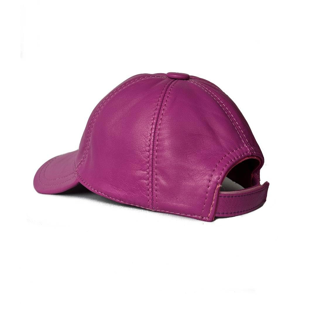 Lukkizara Genuine Real Lambskin Leather Unisex Baseball Cap - 100% Sheepskin Adjustable