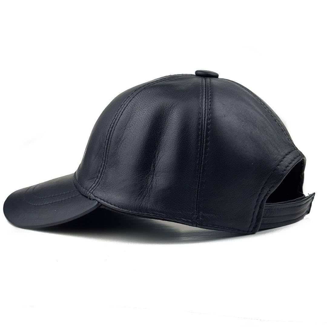 Genuine Leather Baseball Cap 100% Real Lambskin Leather Hat | Ball Cap