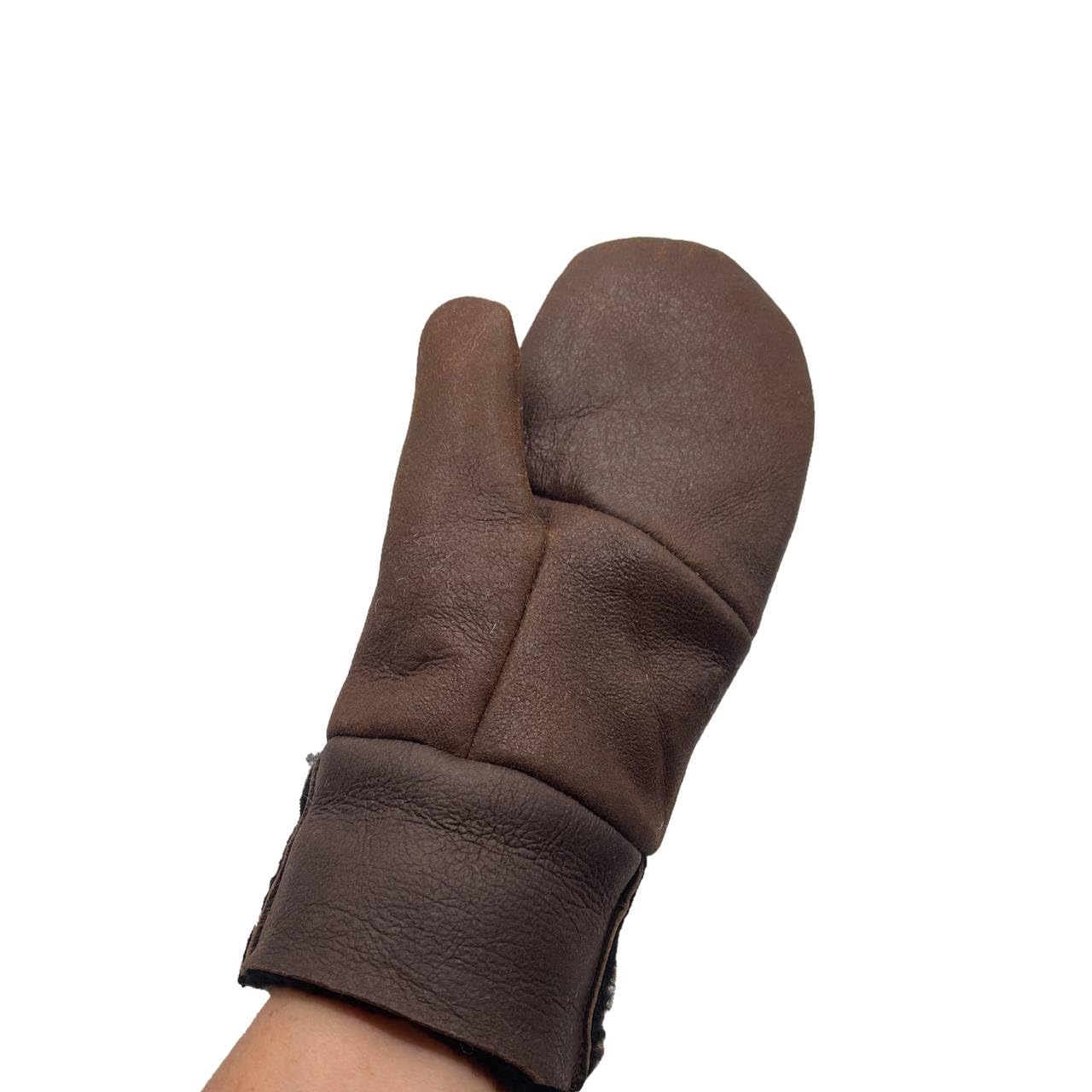 Lukkizara Men's and Women's Premium Shearling Sheepskin Leather Fur Mittens
