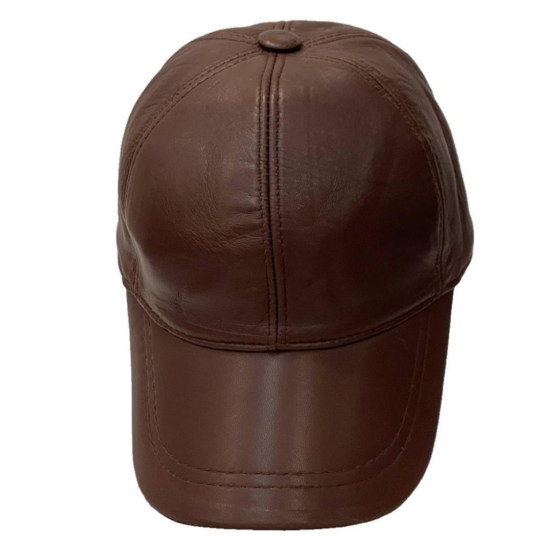 Real Leather Ball Cap for Men and Women Adjustable Dad Hat Sport Visor