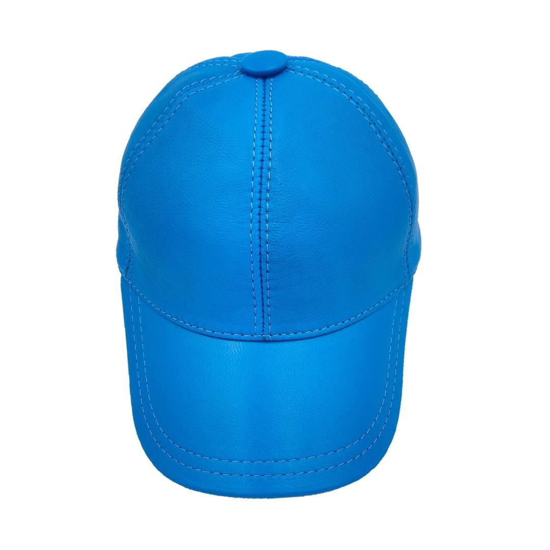 Lukkizara Leather Cap for Men Women Real Sheepskin Adjustble Hat Classic Referee Snapcack