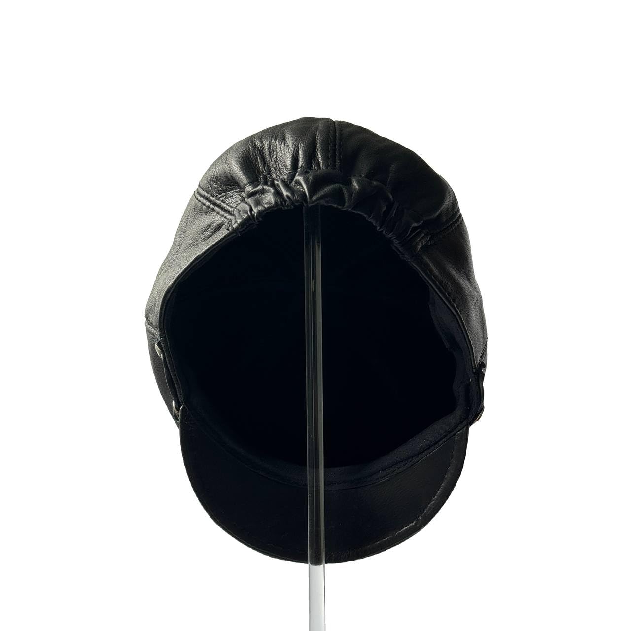 Men's Leather Newsboy Cap Cabbie Beret Real Leather Flat Hat Vintage Style Ascot Hat