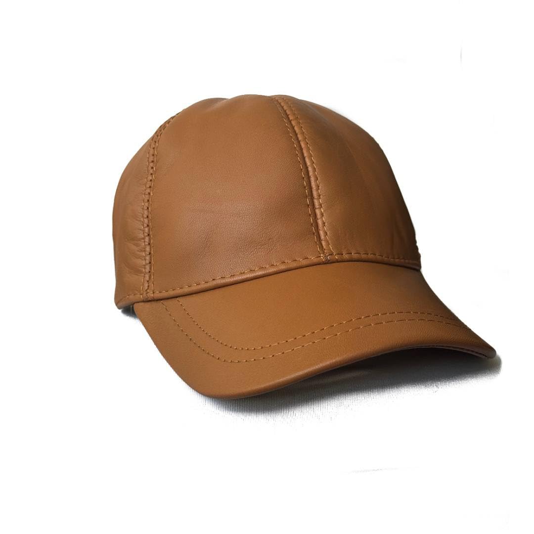Genuine Leather Baseball Cap 100% Real Lambskin Leather Hat | Ball Cap