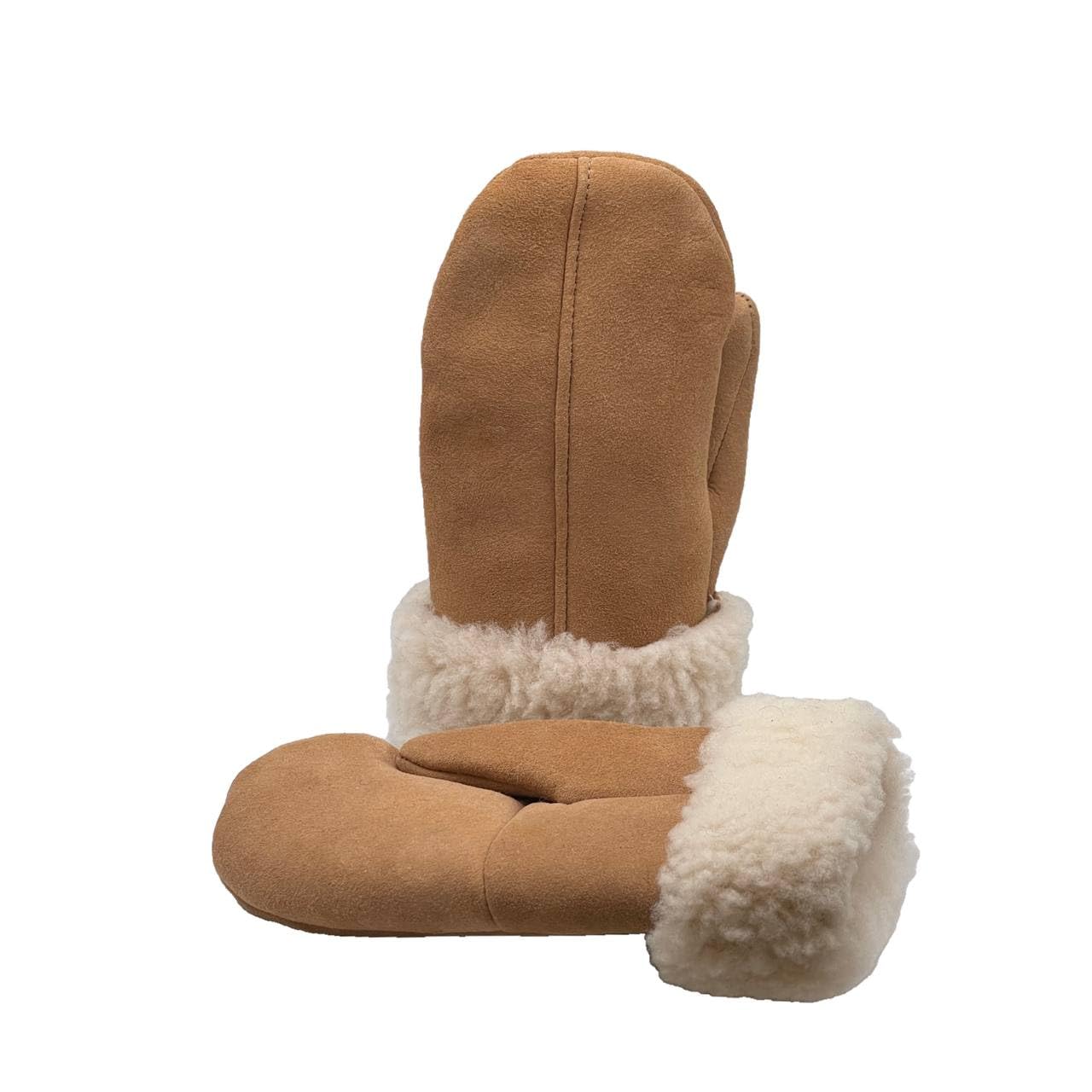 Lukkizara Men's and Women's Premium Shearling Sheepskin Leather Fur Mittens