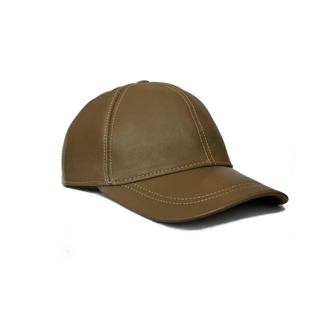 Lukkizara Real Genuine Lambskin Leather Baseball Cap Hat Sports Visor
