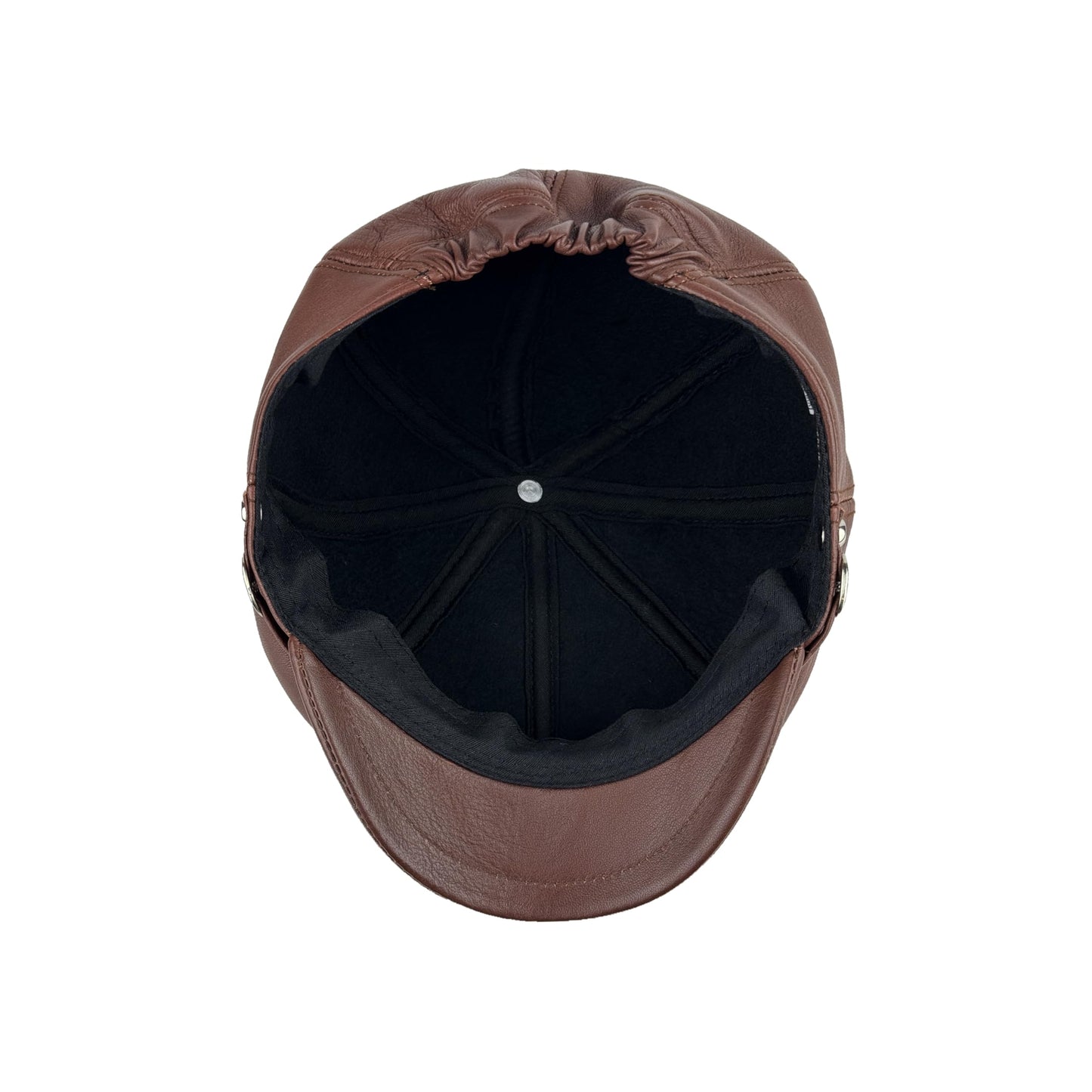 Handmade Men’s Real Leather Newsboy Cap – Vintage Sheepskin Leather Flat Cap, Classic Cabbie Driver Ascot Hat
