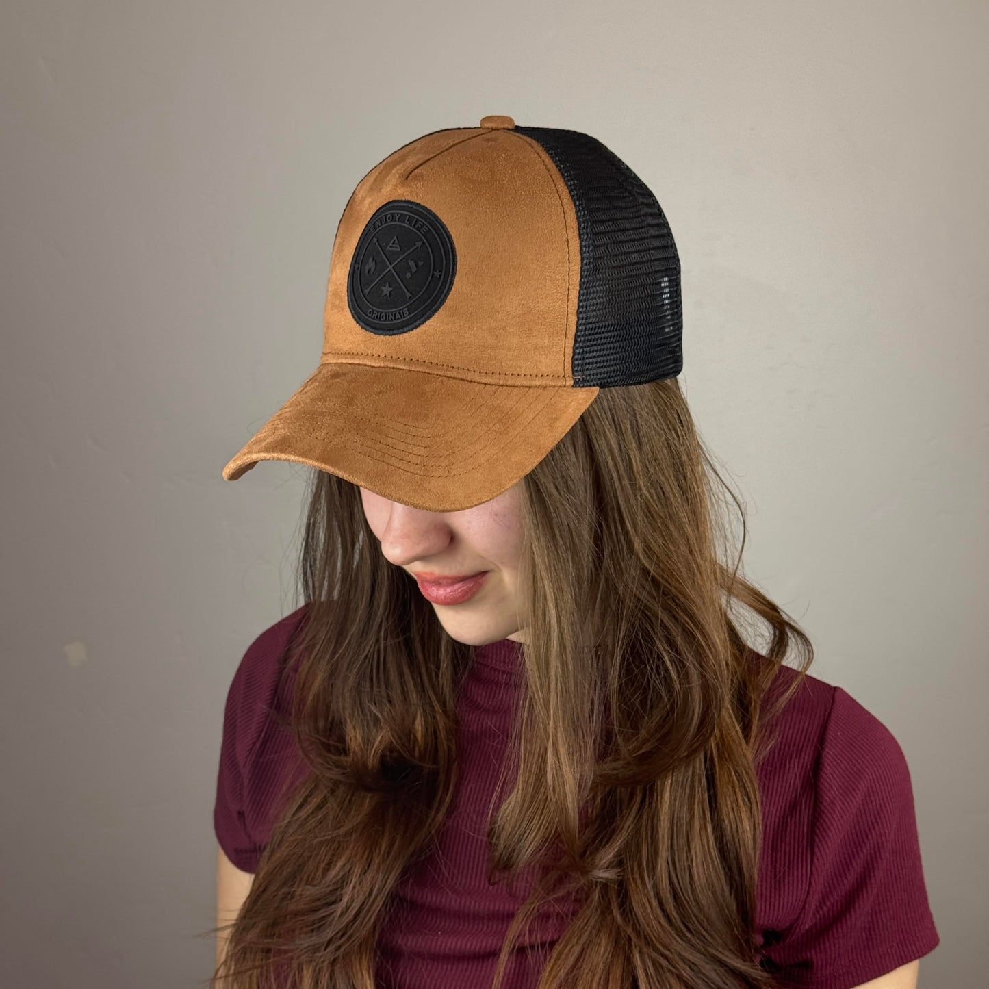 Premium Trucker Hat – Mesh Baseball Cap | Adjustable Eco-Friendly Suede Snapback Mesh Cap | Vintage Hat for Men & Women