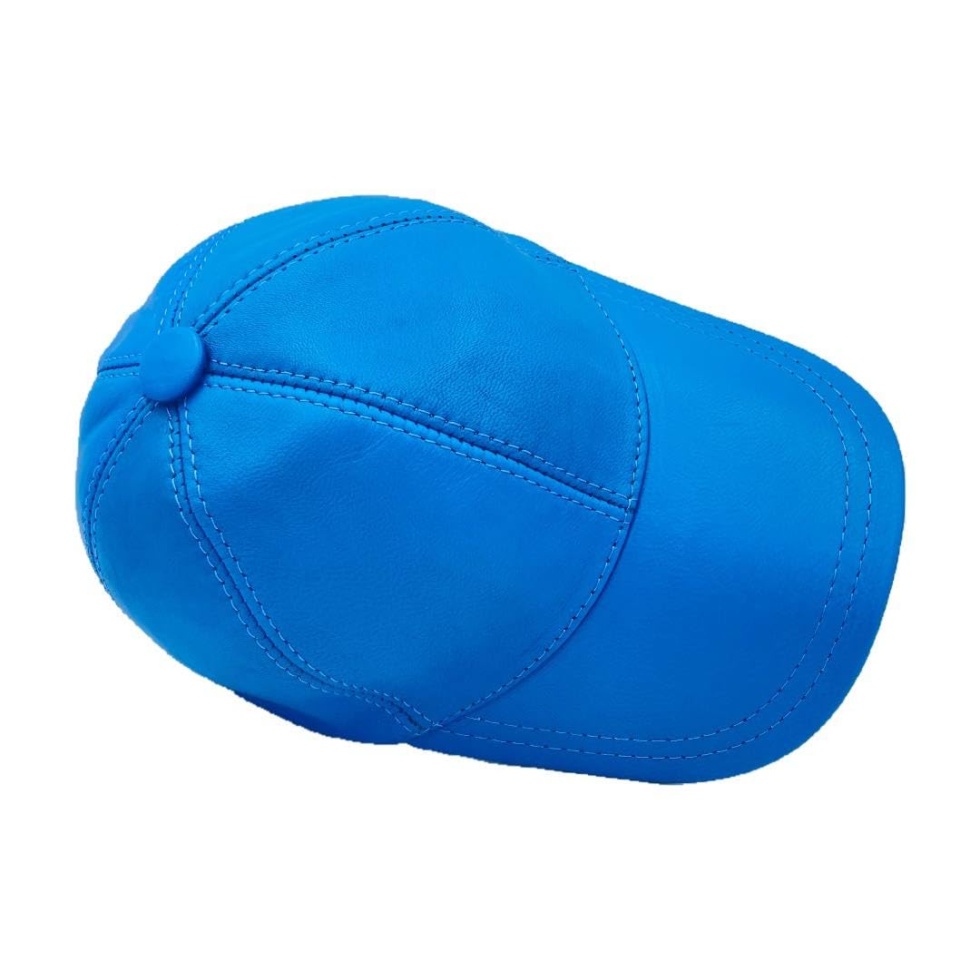 Lukkizara Real Genuine Leather Unisex Baseball Cap - 100% Lambskin Leather Adjustable Dad Hat