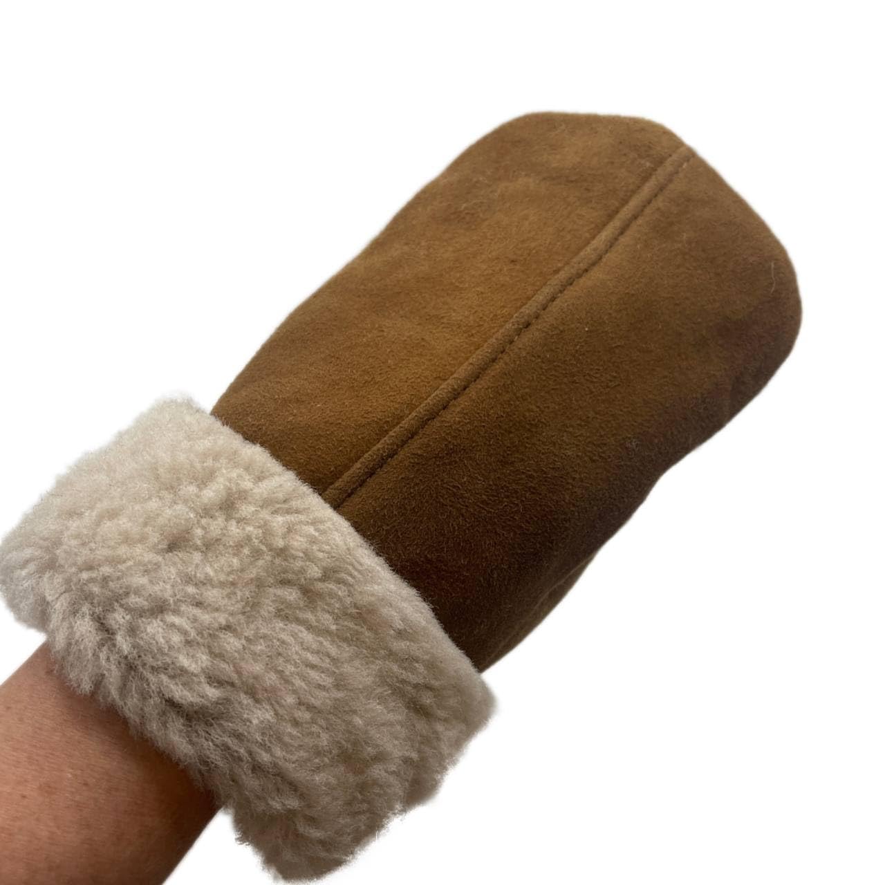 Lukkizara Men's and Women's Premium Shearling Sheepskin Leather Fur Mittens