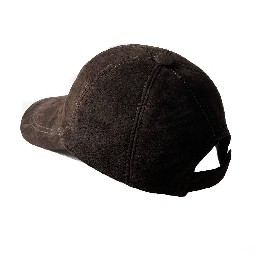 100% Real Genuine Lambskin Leather Baseball Cap Hat Sports Visor
