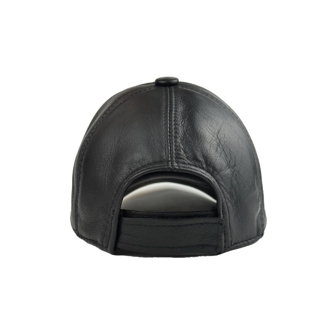 Lukkizara Genuine Real Leather Baseball Cap - 100% Lambskin Adjustable Dad Hat