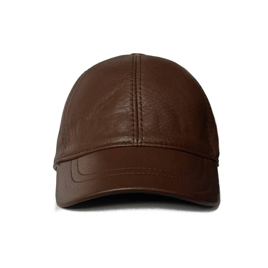 Genuine Real Leather Unisex Baseball Cap - 100% Sheepskin Adjustable