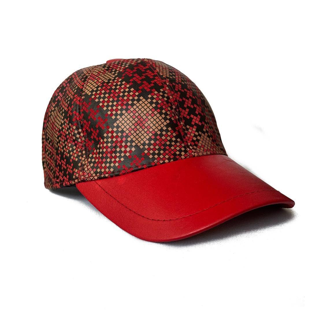 Adjustable Leather Hat Genuine Lambskin Leather Baseball Cap Sports Visor Unisex