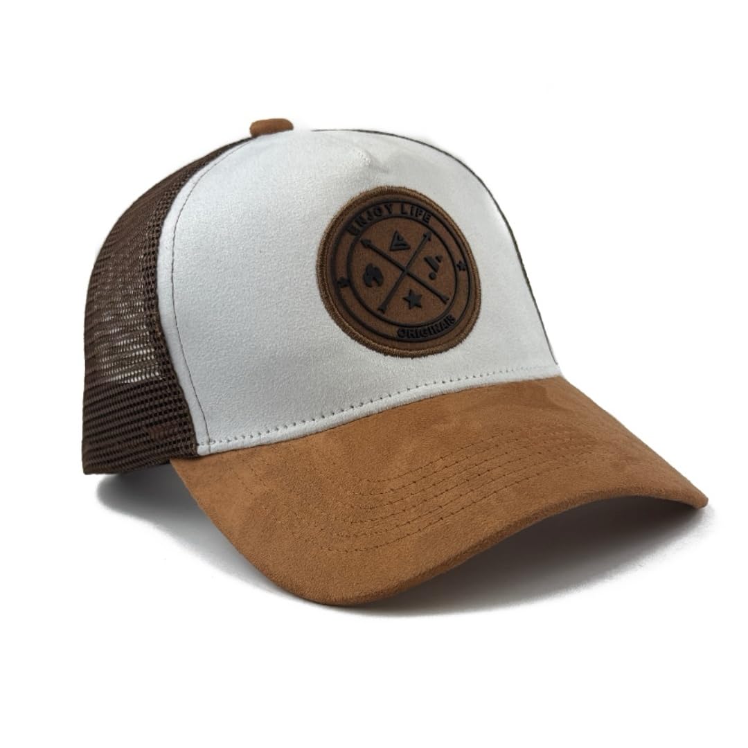 Premium Trucker Hat – Mesh Baseball Cap | Adjustable Eco-Friendly Suede Snapback Mesh Cap | Vintage Hat for Men & Women