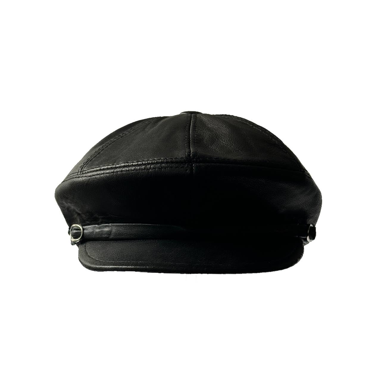 Men's Leather Newsboy Cap Cabbie Beret Real Leather Flat Hat Vintage Style Ascot Hat