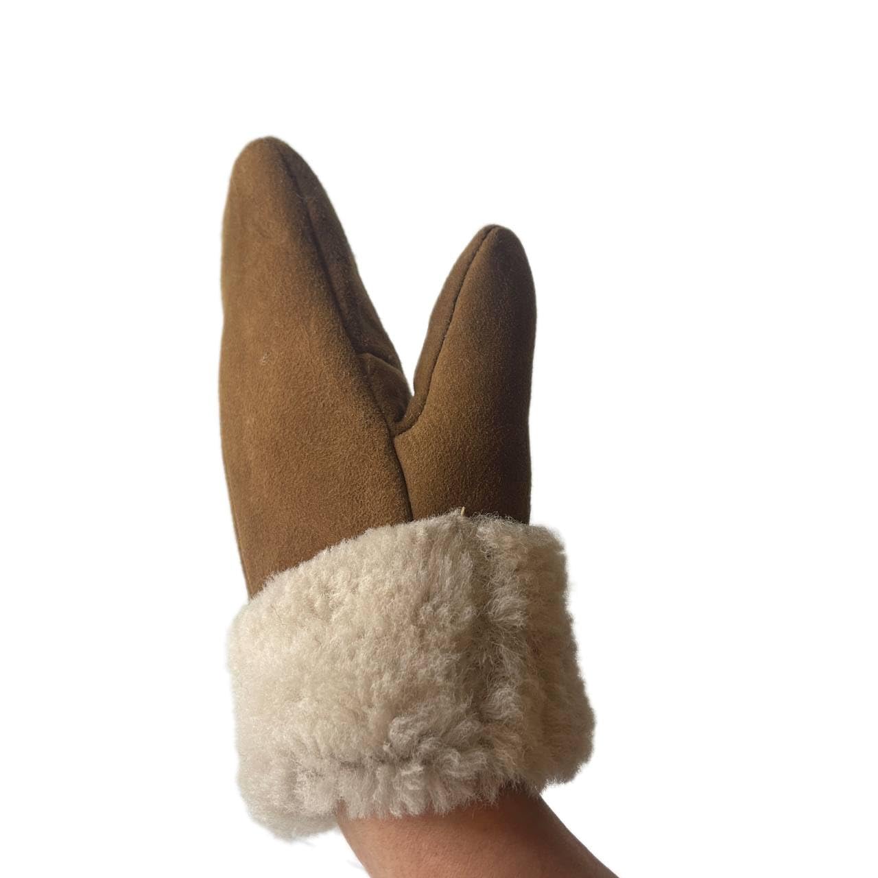 Lukkizara Men's and Women's Premium Shearling Sheepskin Leather Fur Mittens