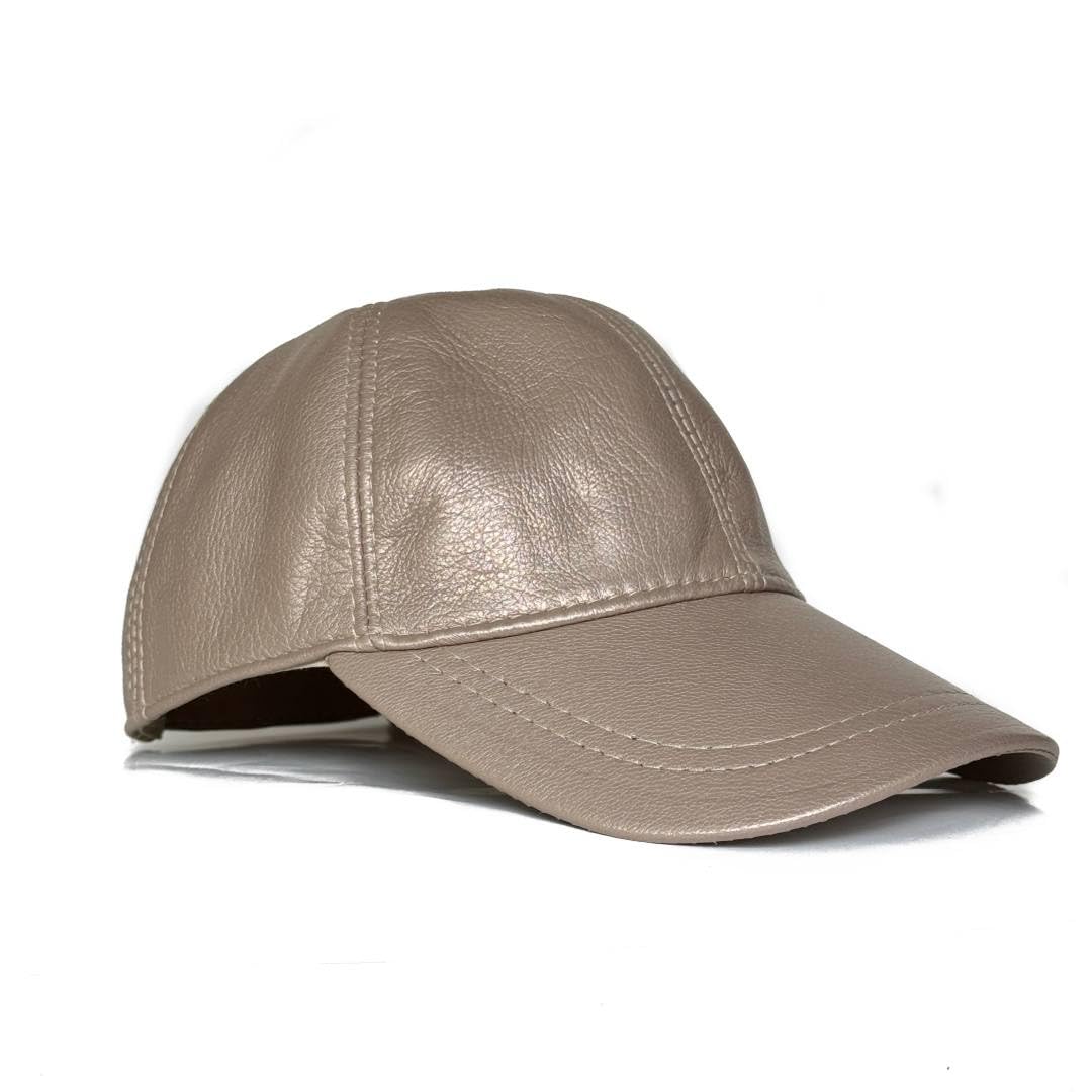 3 Pack Leather Caps Genuine Lambskin Leather Hat Sports Visor Adjustable Strap