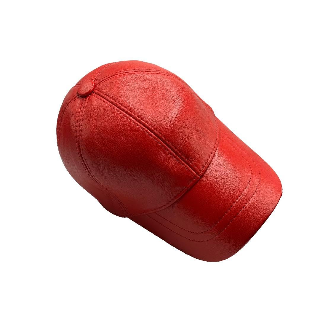 Pink Leather Baseball Cap Hat Sports Visor (Watermelom)
