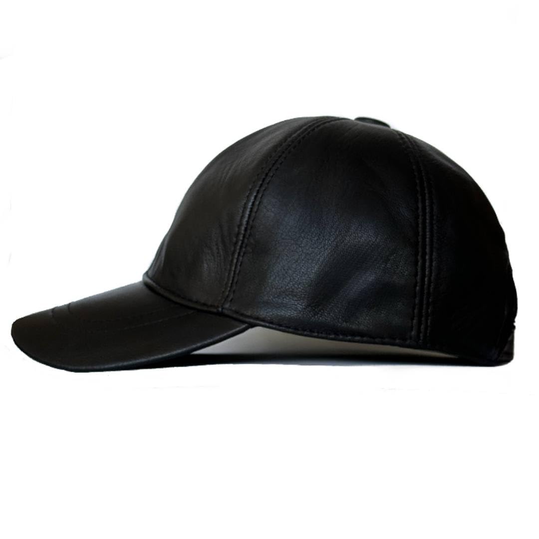 3 Pack Leather Caps Genuine Lambskin Leather Hat Sports Visor Adjustable Strap