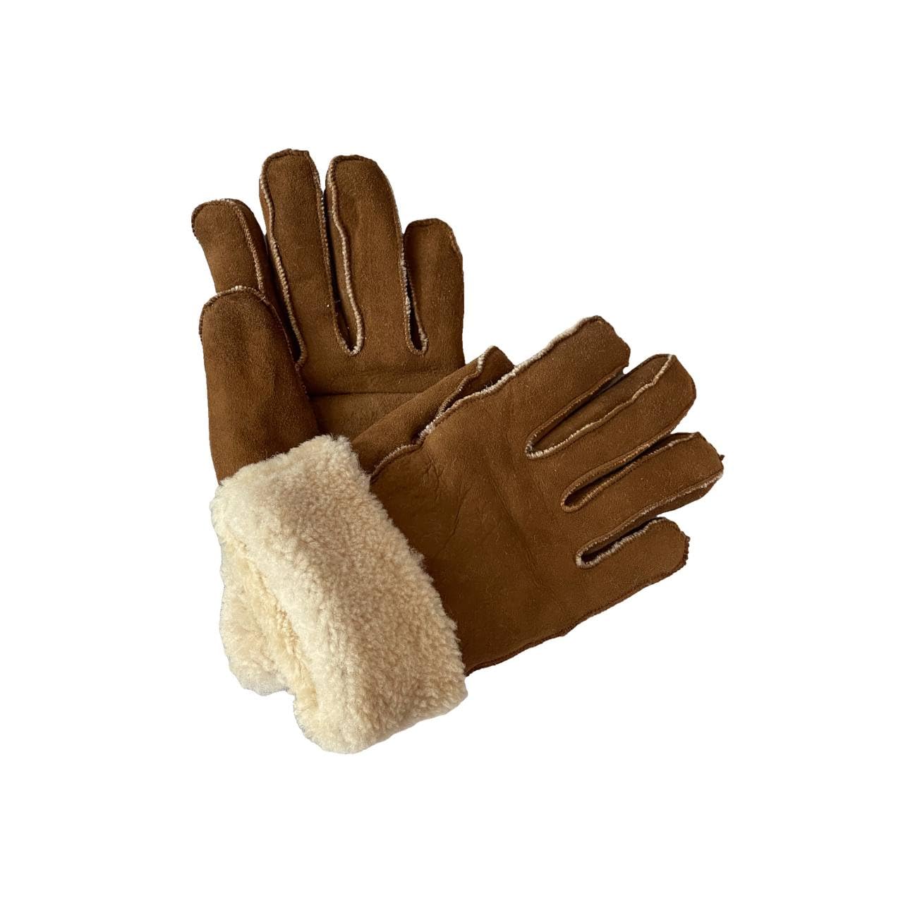 Lukkizara Leather Gloves for Mens Women Shearling Sheepskin Fu Winter Warm Gloves S-2XL