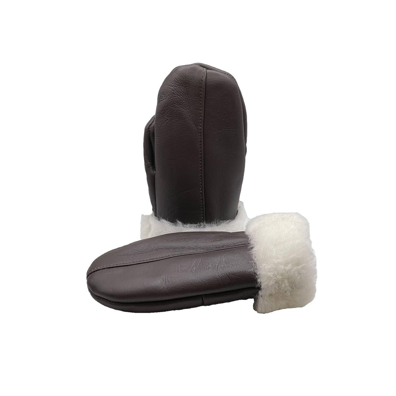 Lukkizara Men's and Women's Premium Shearling Sheepskin Leather Fur Mittens