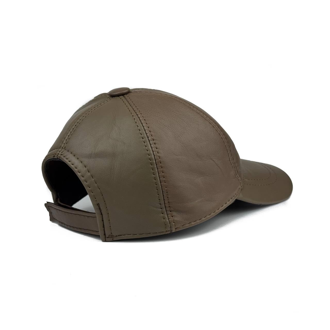Premium Real Leather Baseball Cap – Adjustable Vintage Hat for Men & Women – Classic 6-Panel Design, Soft Genuine Leather