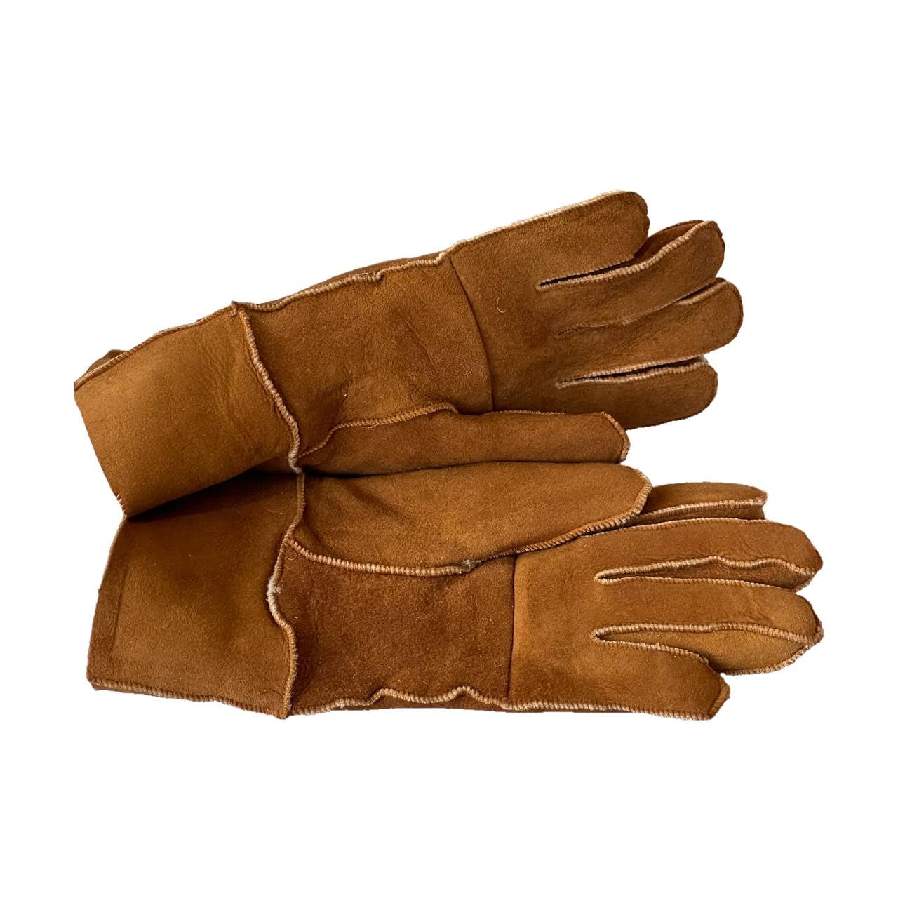 Lukkizara Leather Gloves for Mens Women Shearling Sheepskin Fu Winter Warm Gloves S-2XL
