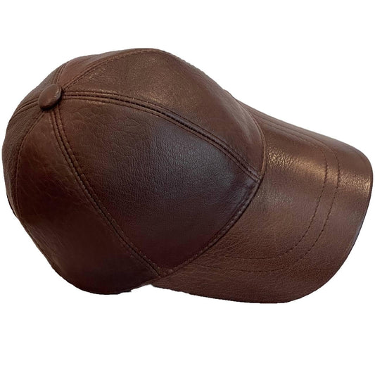 Lukkizara Real Genuine Lambskin Leather Baseball Cap Hat Sports Visor