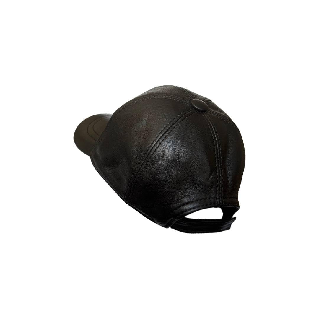 3 Pack Leather Caps Genuine Lambskin Leather Hat Sports Visor Adjustable Strap