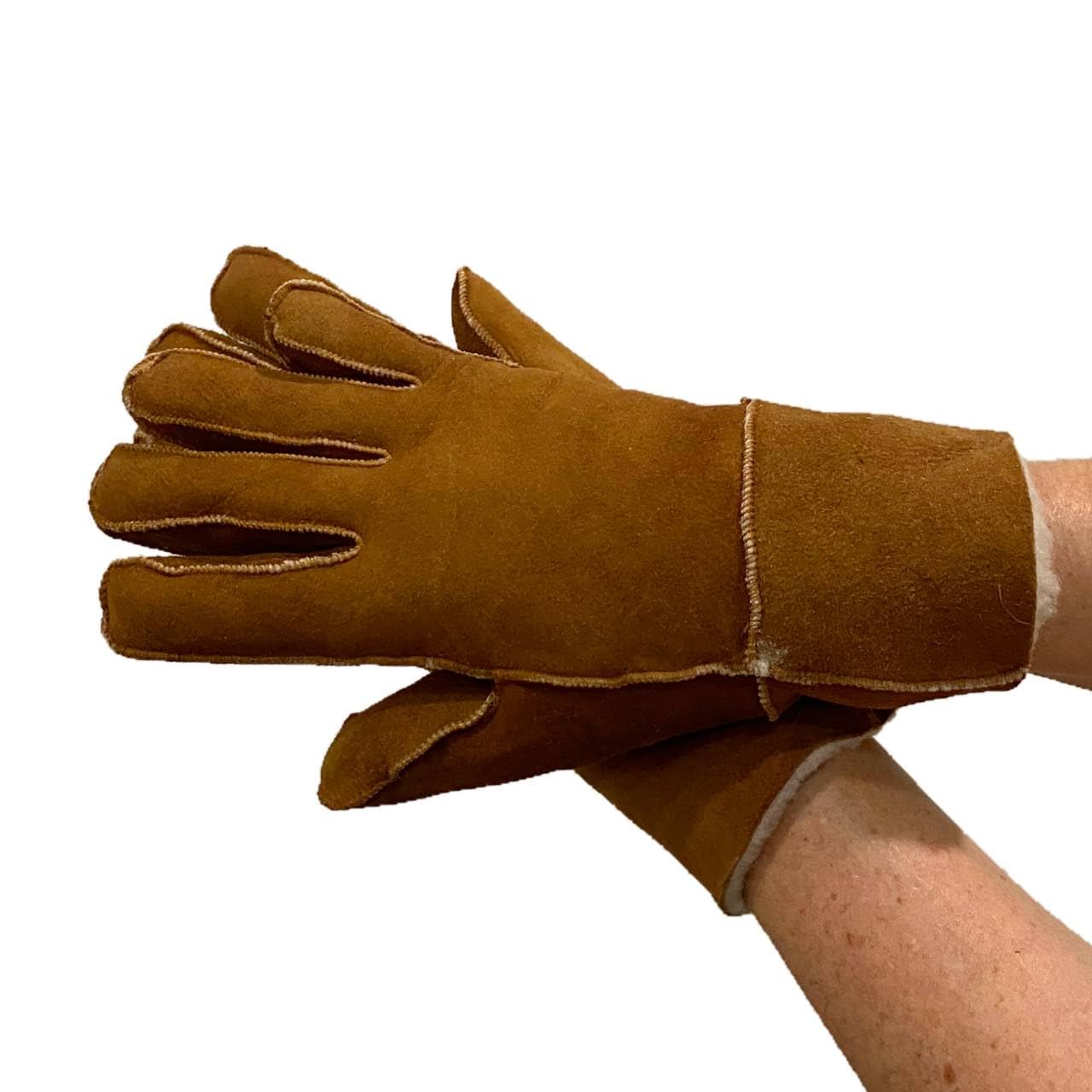 Lukkizara Leather Gloves for Mens Women Shearling Sheepskin Fu Winter Warm Gloves S-2XL