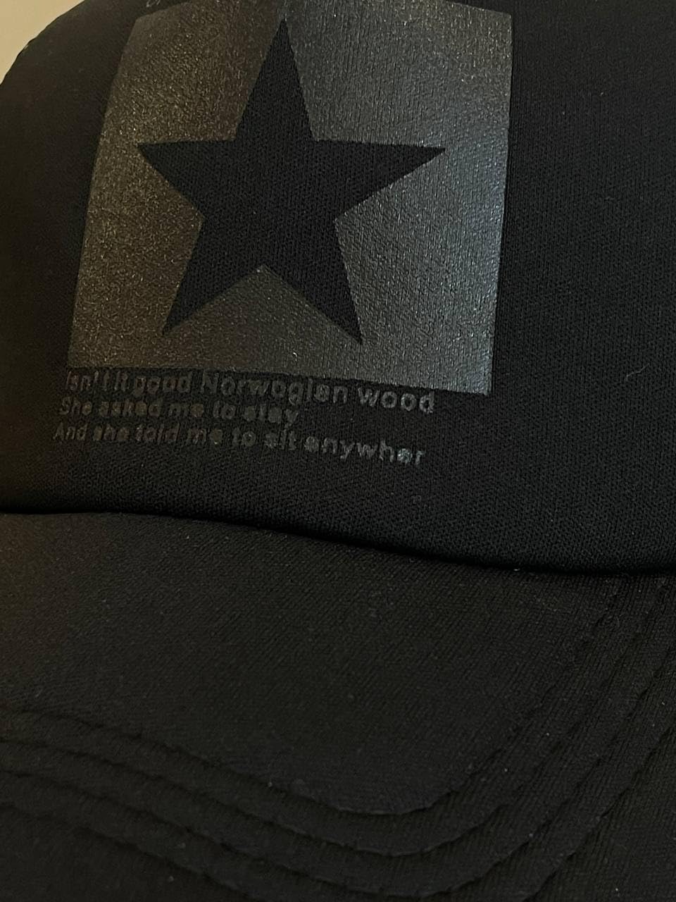 Lukkizara Baseball Cap Hip-Hop Hollow Hat Men's and Women's Five-Pointed Star Mesh Hat Sun Visor Hat