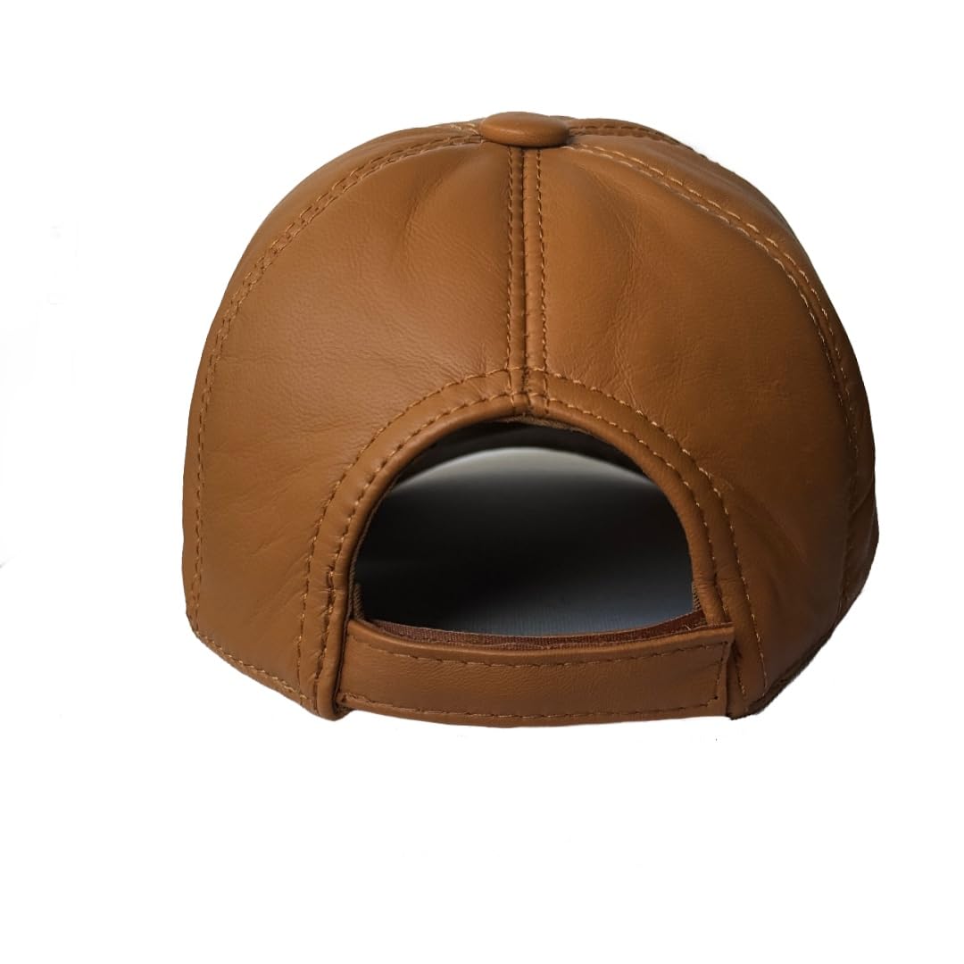 Leather Cap 100% Real Unisex Leather Baseball Cap Sports Visor Adjustable
