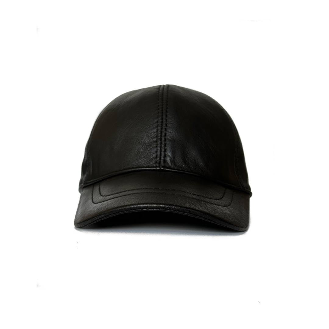3 Pack Leather Caps Genuine Lambskin Leather Hat Sports Visor Adjustable Strap