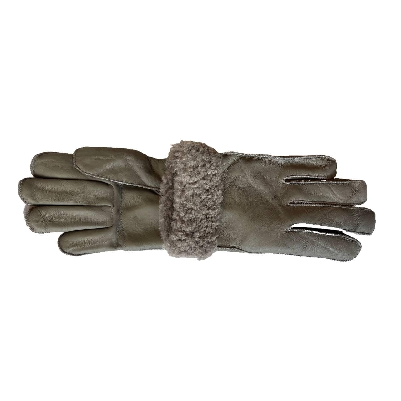 Gloves Leather Shearling Sheepskin Fur Winter Warm Gloves S-2XL