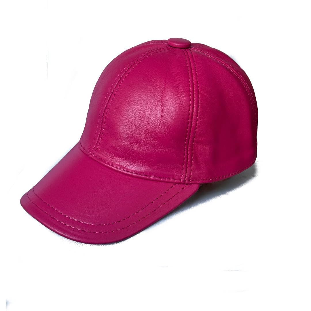 Lukkizara Genuine Real Lambskin Leather Unisex Baseball Cap - 100% Sheepskin Adjustable