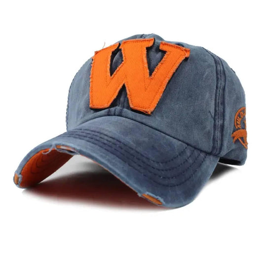 Distressed Vintage Hat Adjustable Snapback Retro Style, Cotton Baseball Cap Trucker Hiking Hat