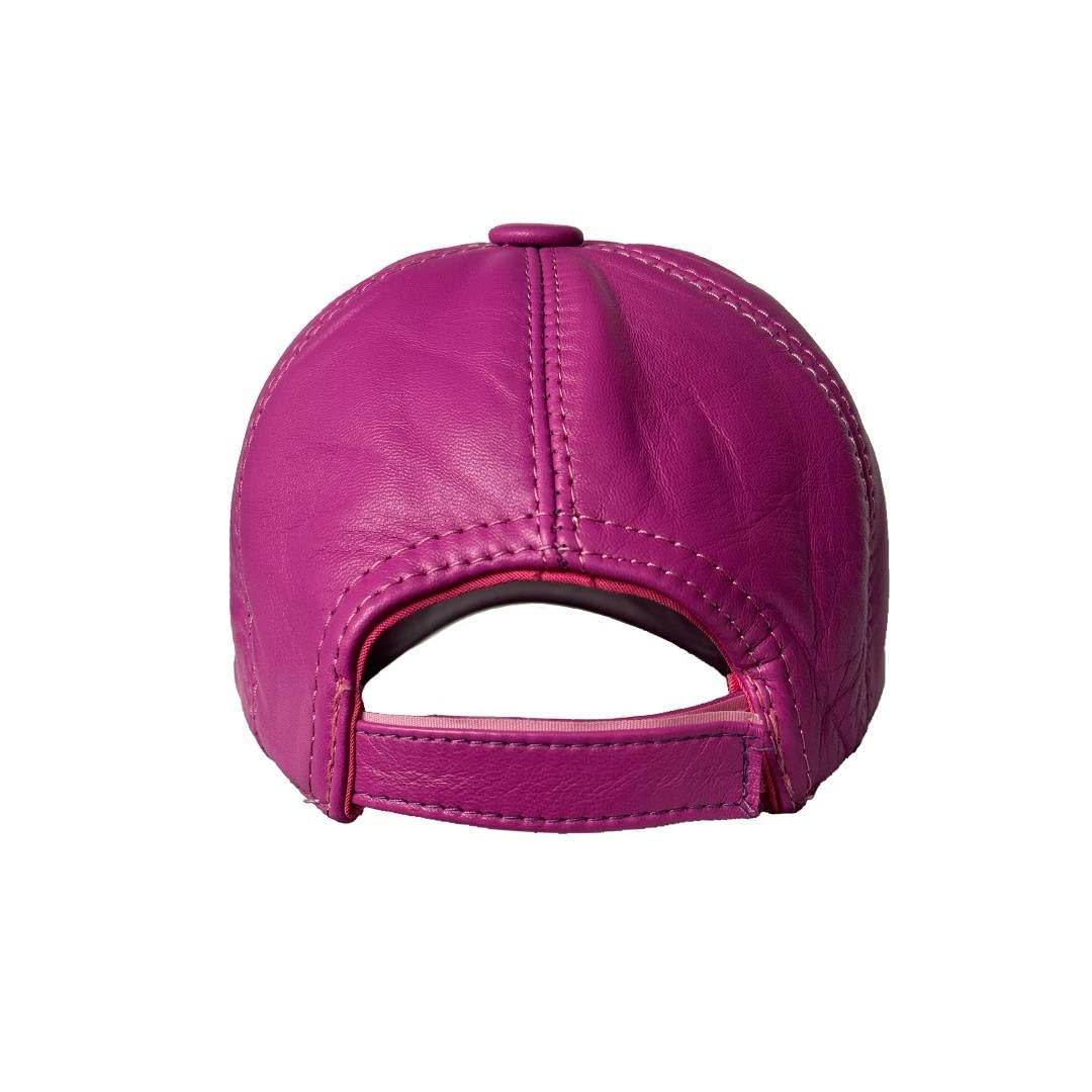 Lukkizara Genuine Real Lambskin Leather Unisex Baseball Cap - 100% Sheepskin Adjustable
