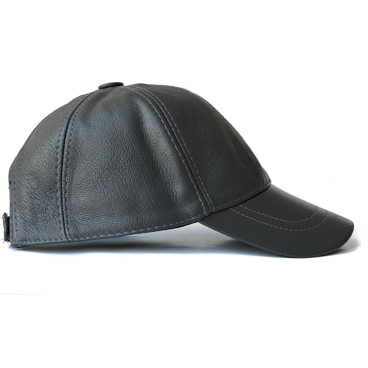 Leather Cap 100% Real Unisex Leather Baseball Cap Sports Visor Adjustable