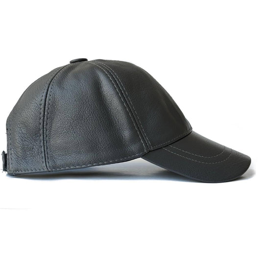 Leather Cap 100% Real Unisex Leather Baseball Cap Sports Visor Adjustable