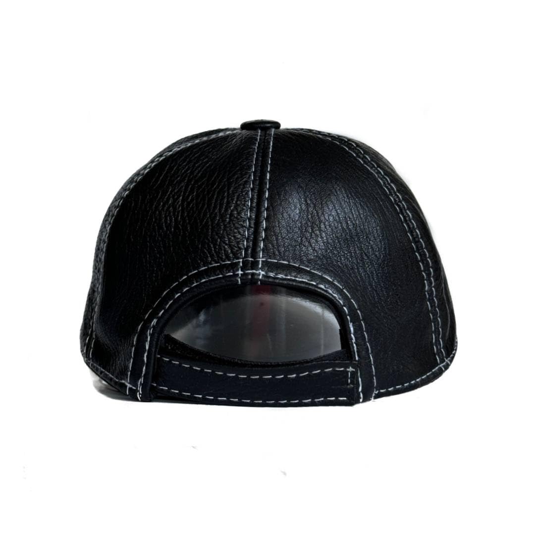 Genuine Leather Baseball Cap 100% Real Lambskin Leather Hat | Ball Cap