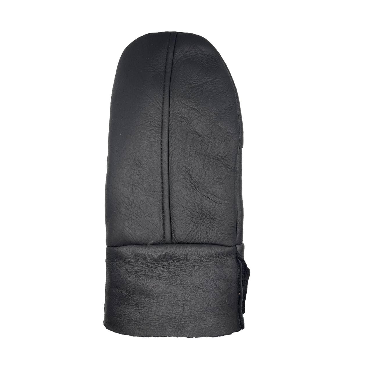 Lukkizara Men's and Women's Premium Shearling Sheepskin Leather Fur Mittens Black