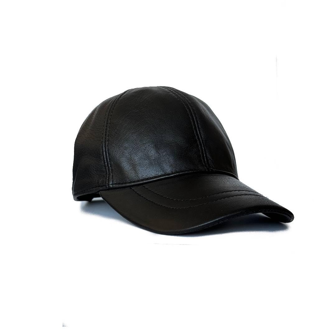 3 Pack Leather Caps Genuine Lambskin Leather Hat Sports Visor Adjustable Strap