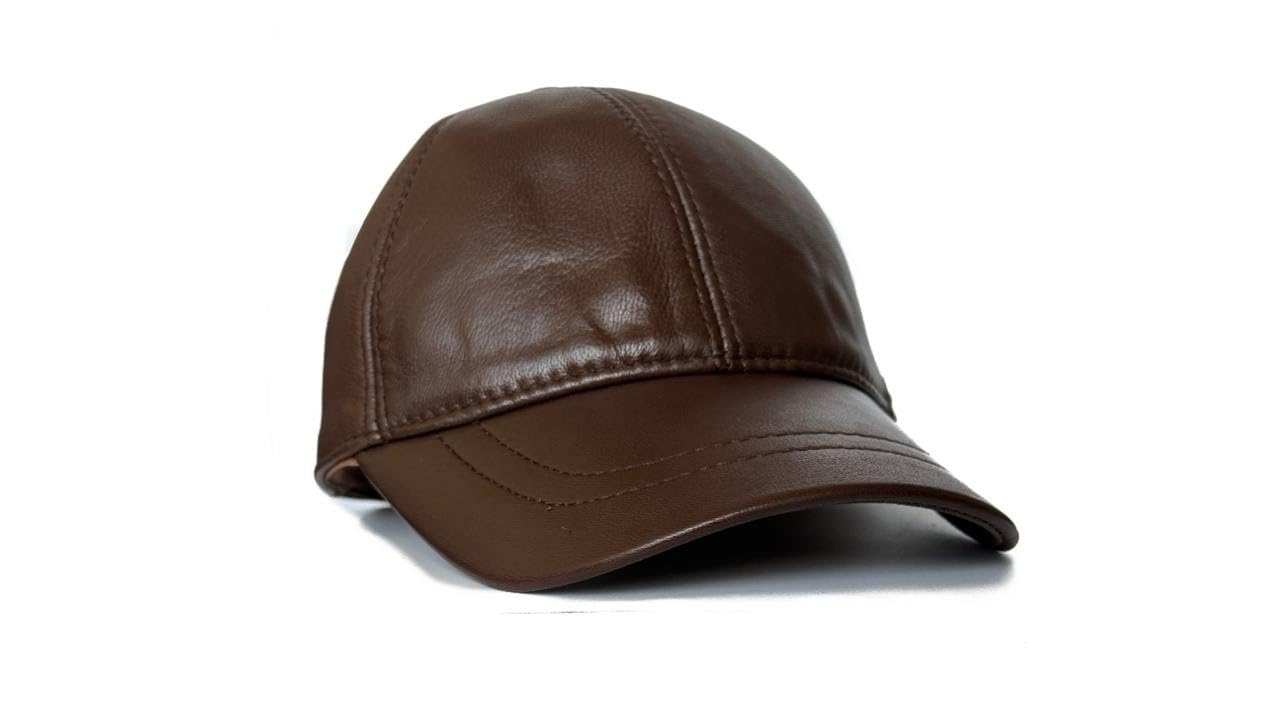 3 Pack Leather Caps Genuine Lambskin Leather Hat Sports Visor Adjustable Strap
