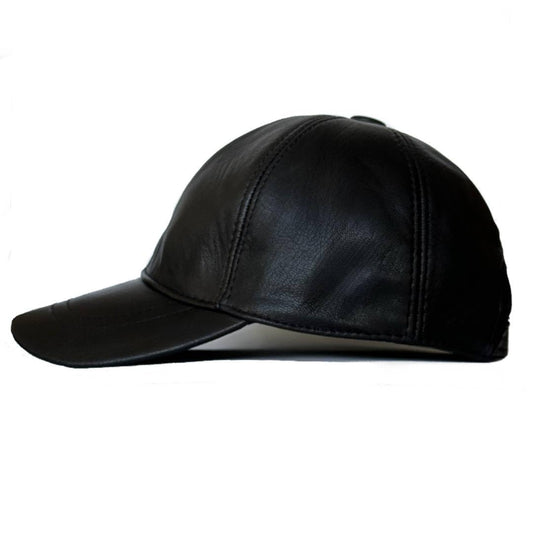 3 Pack Leather Caps Genuine Lambskin Leather Hat Sports Visor Adjustable Strap