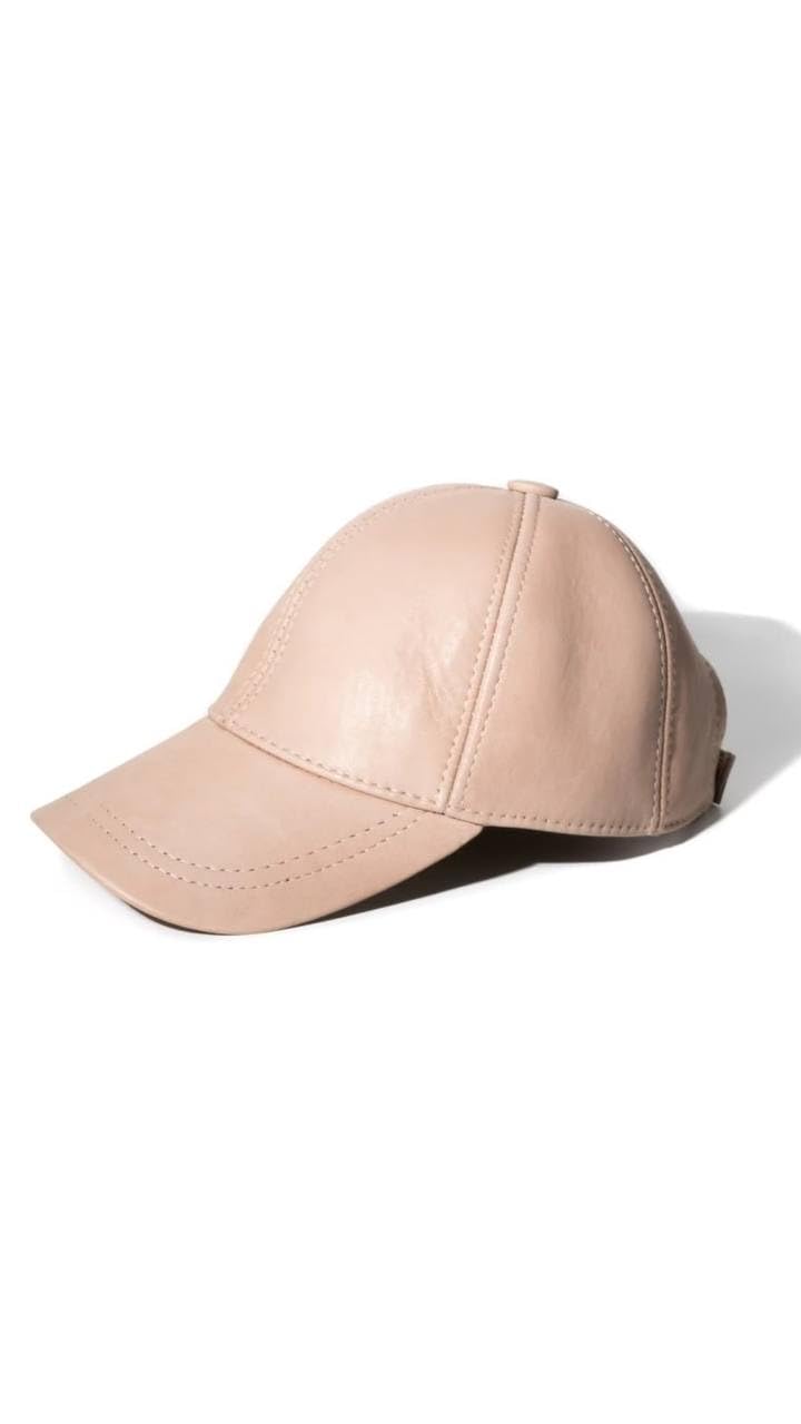 Lukkizara Genuine Real Lambskin Leather Unisex Baseball Cap - 100% Lambskin Adjustable