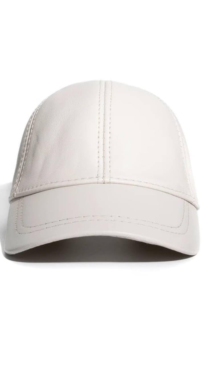 Lukkizara Genuine Real Lambskin Leather Unisex Baseball Cap - 100% Lambskin Adjustable