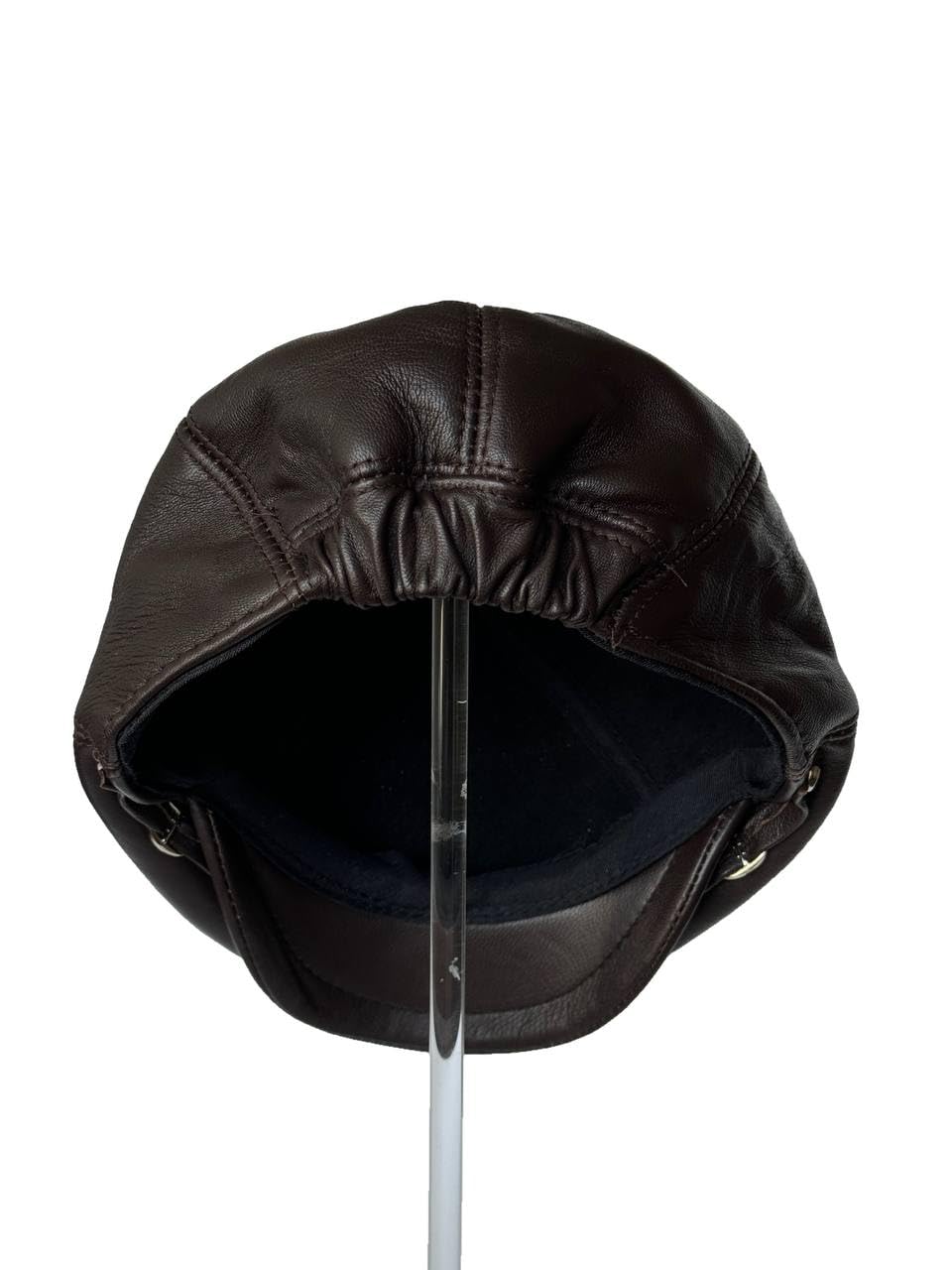 Men's Leather Newsboy Cap Cabbie Beret Real Leather Flat Hat Vintage Style Ascot Hat
